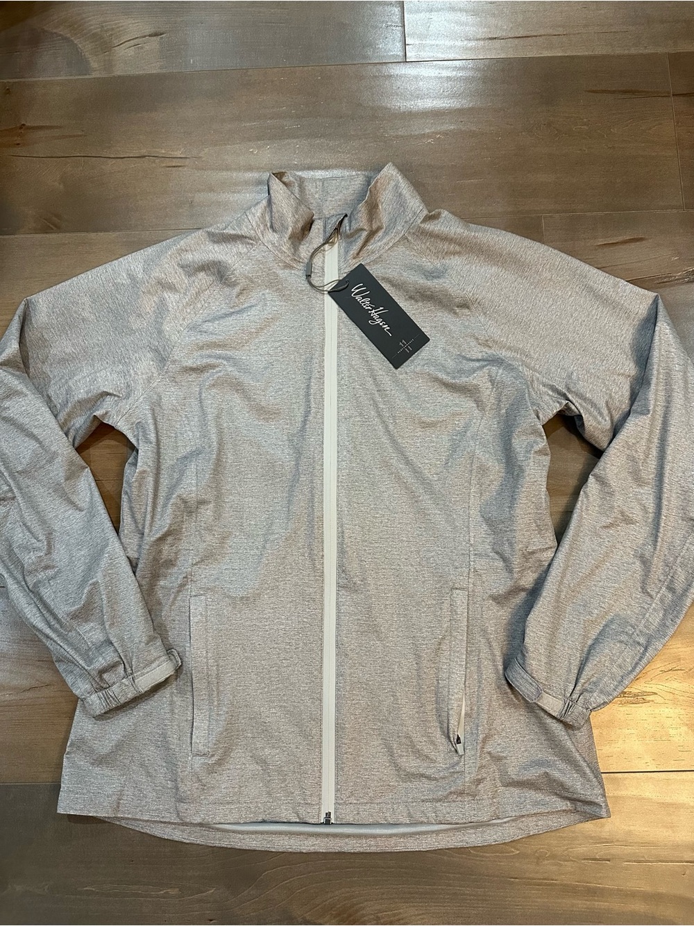 Walter Hagen Light Gray Full-Zip Utility Jacket
